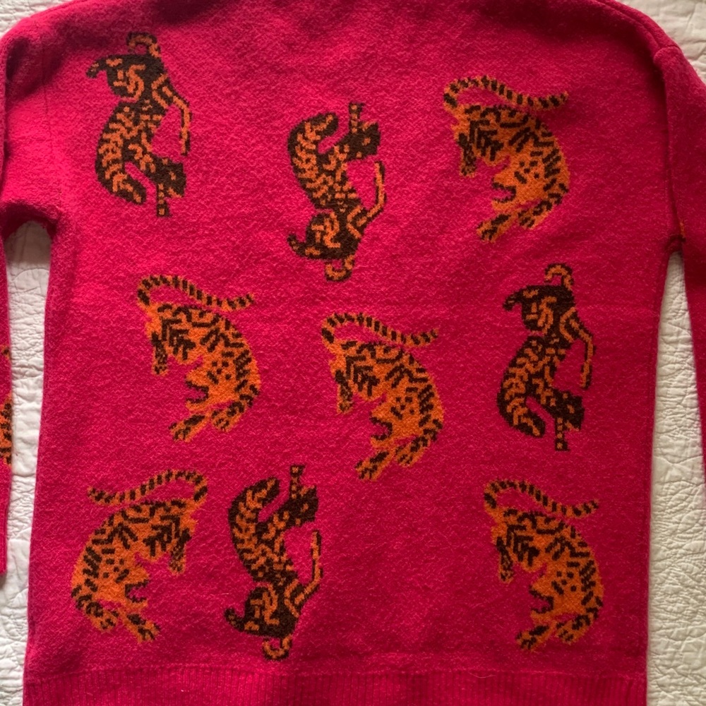 JODIFL BEAUTIFUL OVERSIZED TIGER PRINT CARDIGAN - Picture 7 of 10